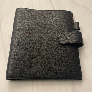 Moterm Pebbled Half Letter / Junior Leather Planner Cover (Disc Bound) Black